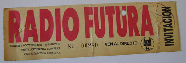 Radio Futura en Arena. 1988.